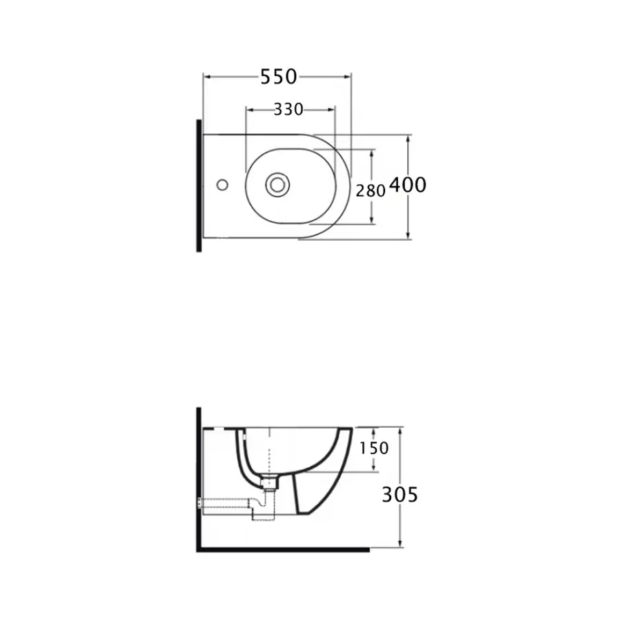 Биде подвесное Azzurra Victorian style JUB500B1SOSK