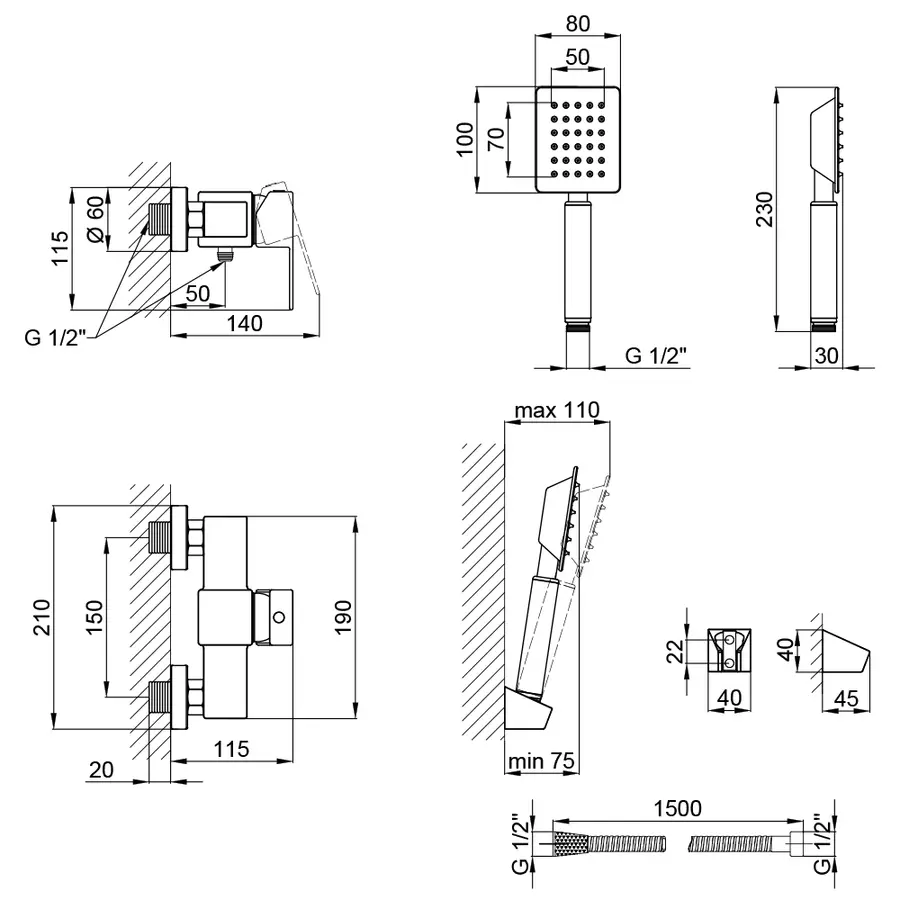Смеситель для душа Lidz (NKS) 10 30 010