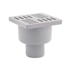 Трап Krono Plast TA5204 вертикальний з пластиковою решіткою 100х100