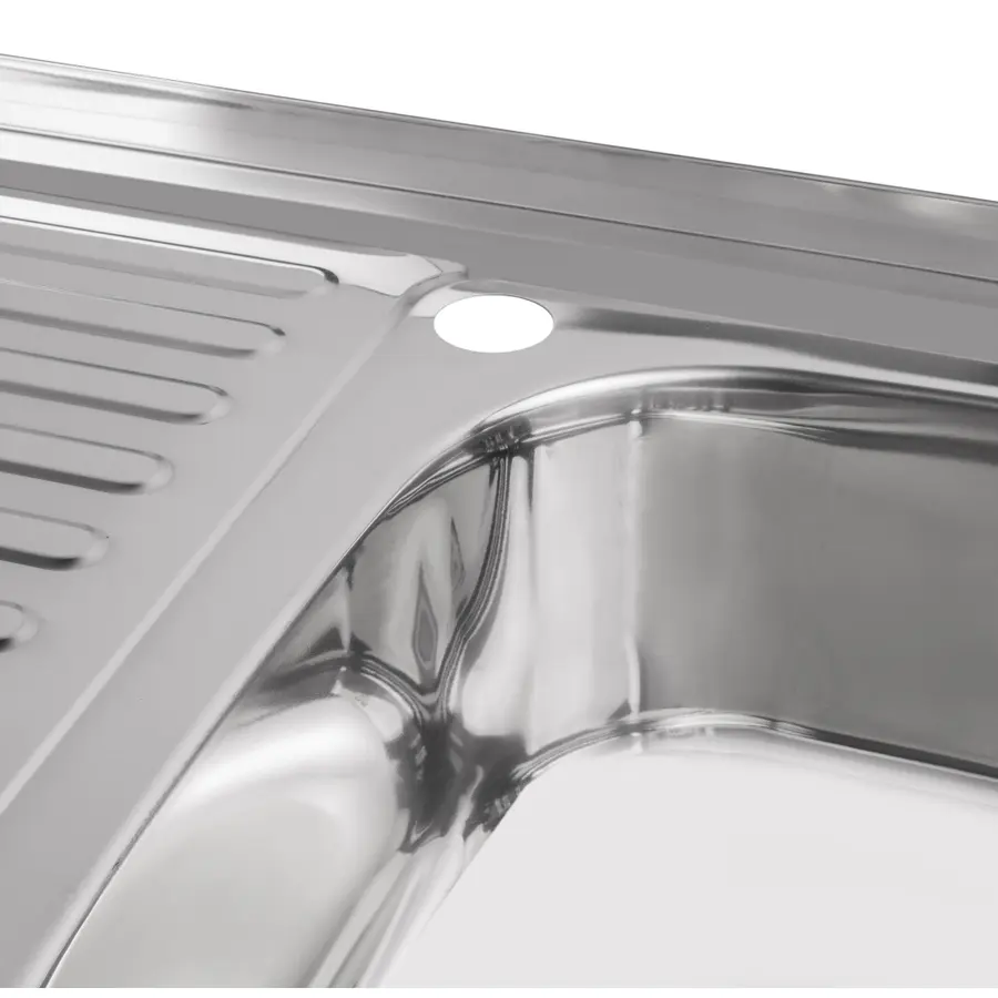 Кухонная мойка Lidz 5080-R 0,8 мм Polish (LIDZ5080RPOL06)