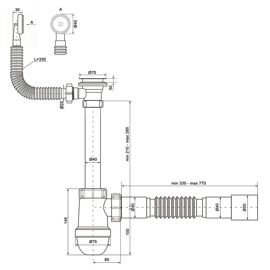 Сифон Krono Plast SY26010243