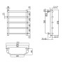 Сушарка для рушників водяна Lidz Trapezium (CRM) D38/25 500x700 P5