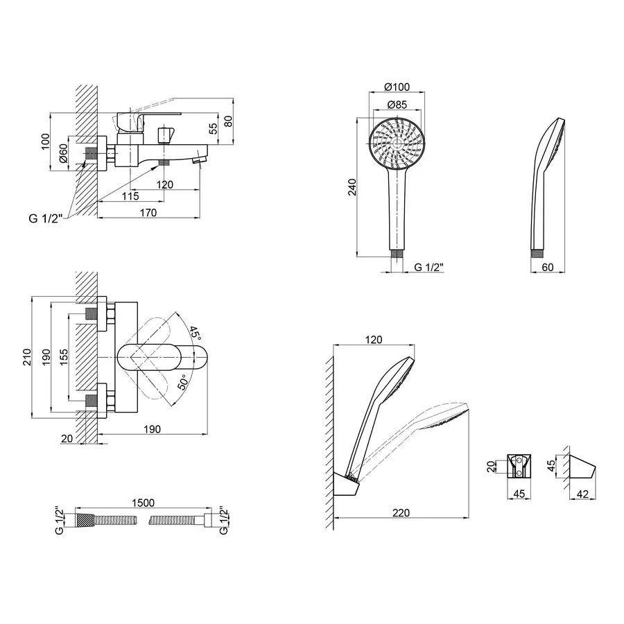 Змішувач для ванни Lidz (CRM) 24 49 006-1 New