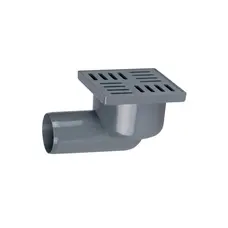 Трап Lidz (WHI) 60 07 T003 00 горизонтальний з пластиковою решіткою 100х100