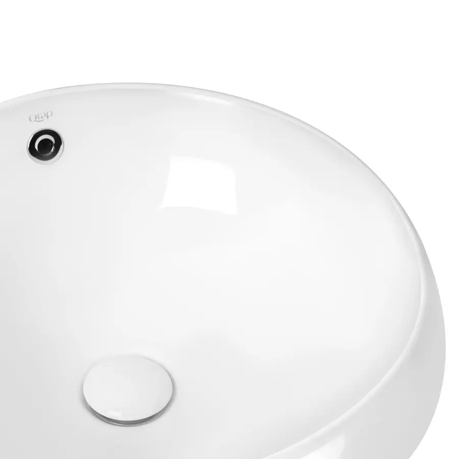 Раковина Qtap Jay 475х475х200 White з донним клапаном QT0711K305W