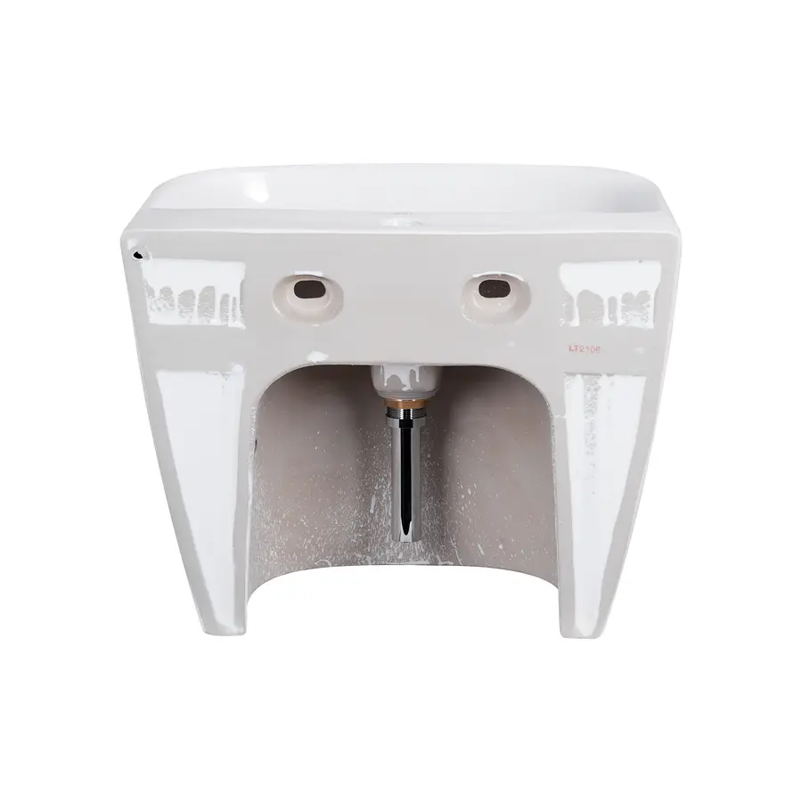 Раковина подвесная моноблок Qtap Leo 540х450х430 White с донным клапаном QT111101GW