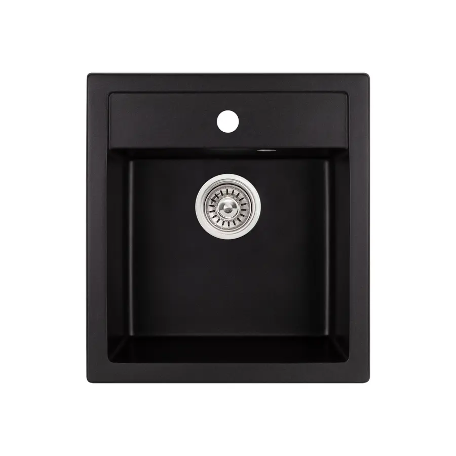 Кухонна гранітна мийка Qtap CS 5046 Black (QT5046BLA404)