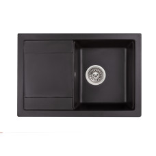 Кухонная гранитная мойка Qtap CS 7449 Black (QT7449BLA404)