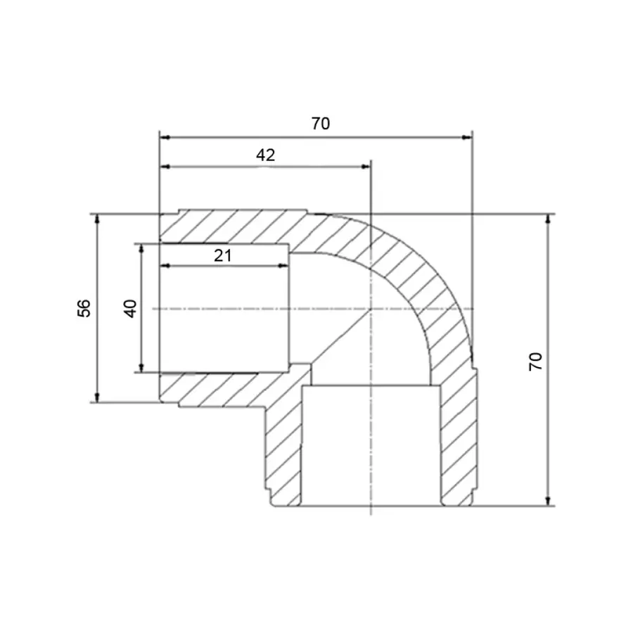 Кутик PPR Blue Ocean 40, 90°