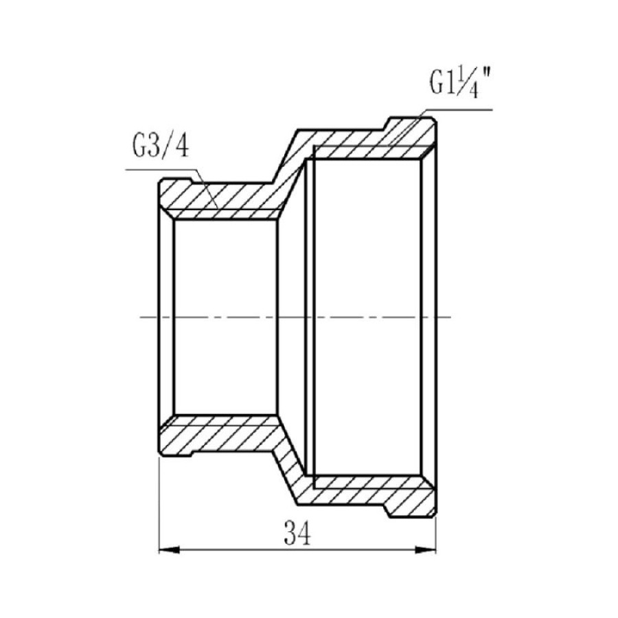 Муфта редукційна SD Forte 1" 1/4х3/4" ВВ SF3573220