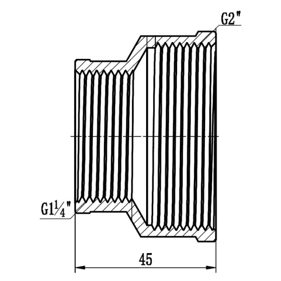 Муфта редукційна SD Forte 2"х1" 1/4 ВВ SF3575032