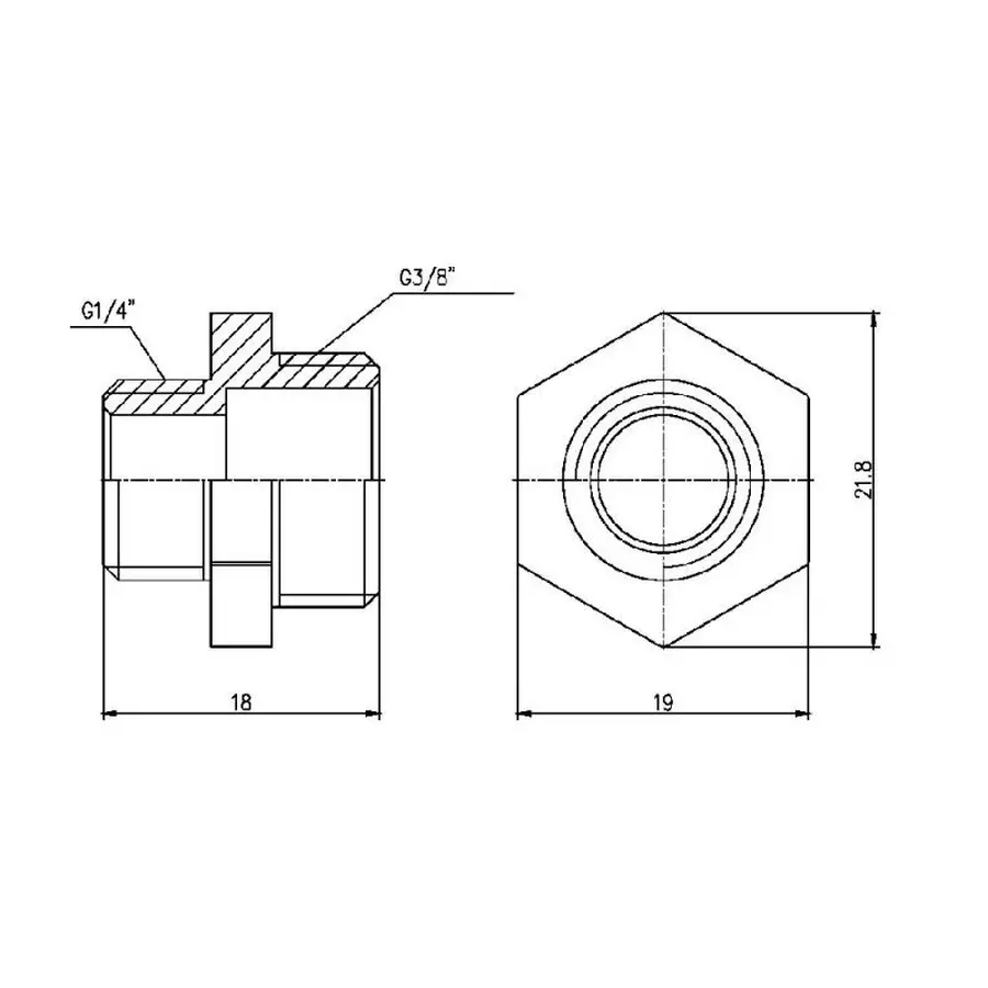 Ніпель редукційний SD Forte 3/8"х1/4" SF35996