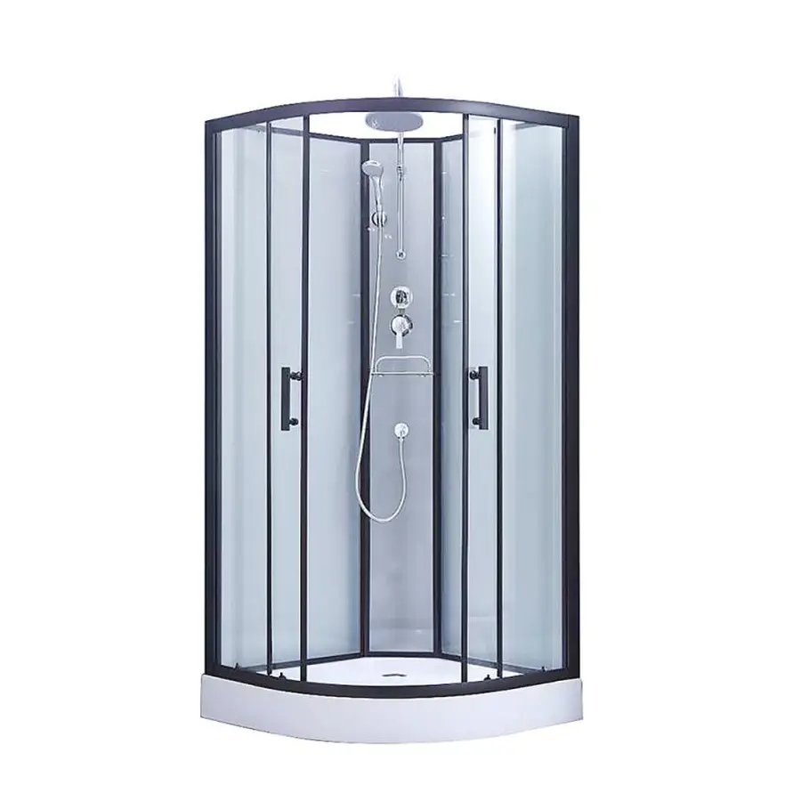 Душовий бокс Lidz Majatek SB90x90.BLA.LOW.TR, скло прозоре 5 мм