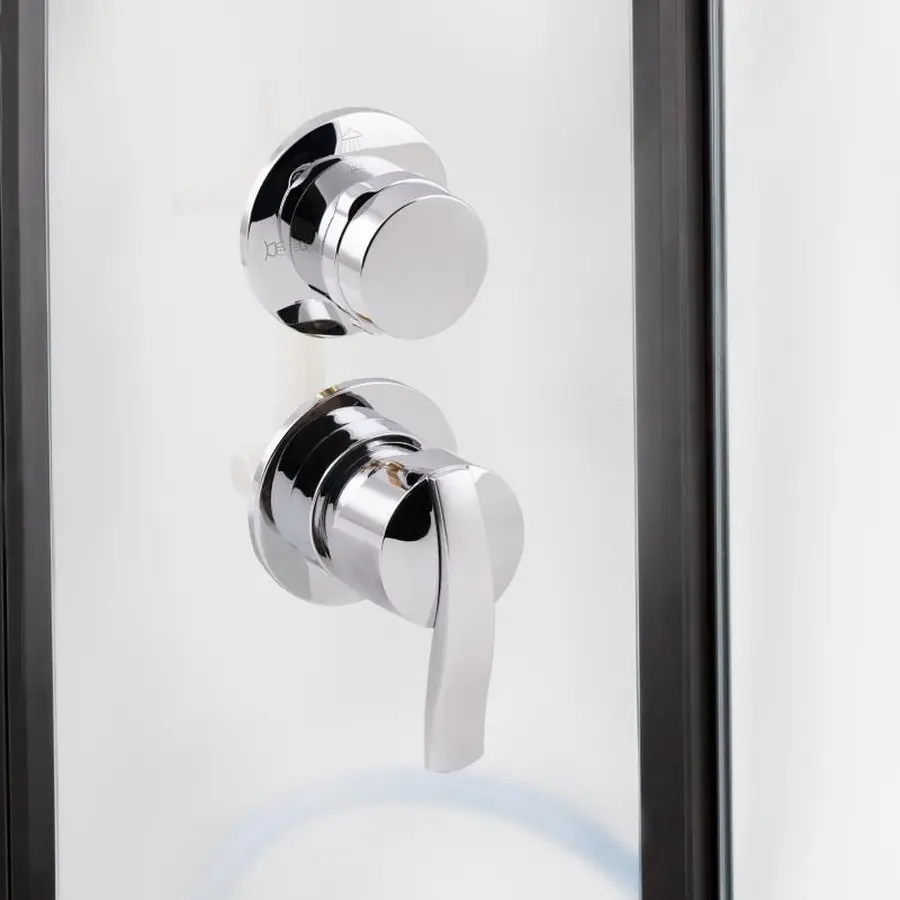 Гідромасажний бокс Lidz Majatek SBM100x100.BLA.HIGH.TR, скло прозоре 5 мм