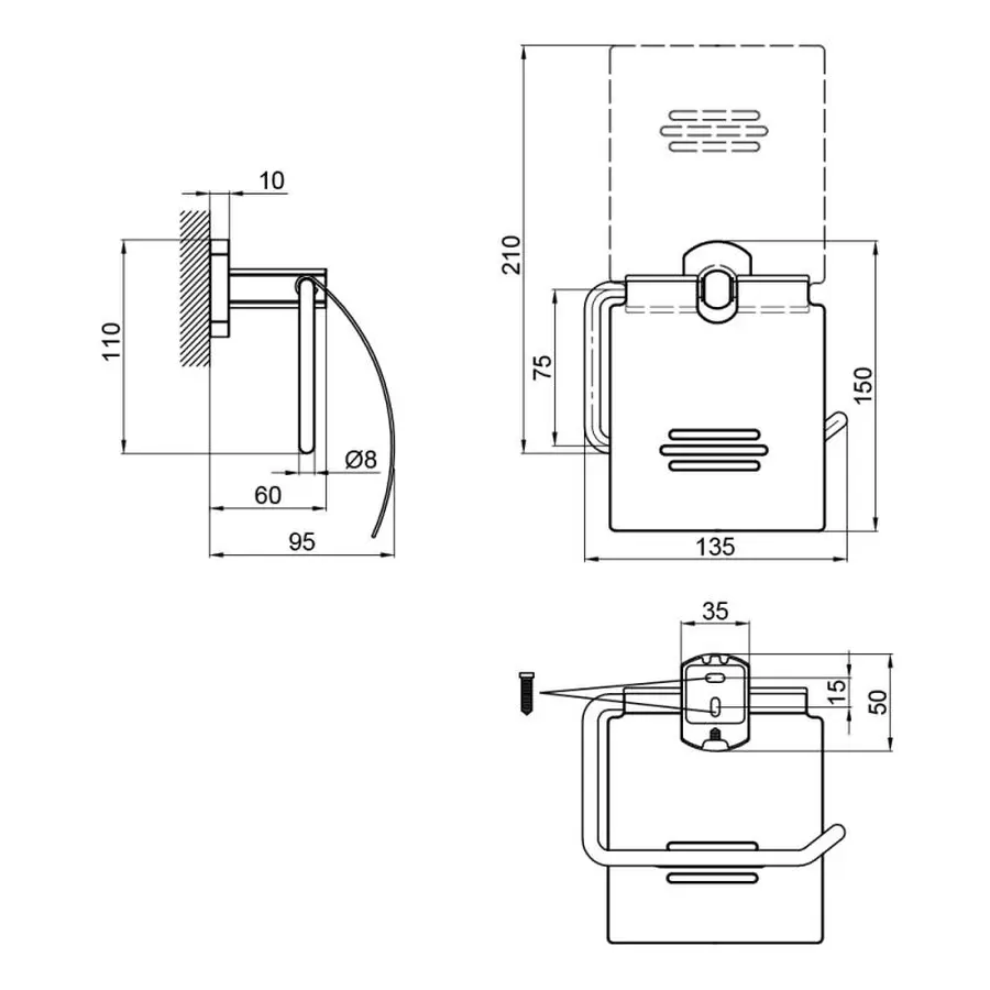 Тримач для туалетного паперу Qtap Liberty BLM 1151