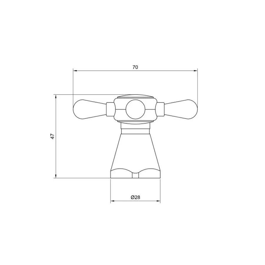 Ручка для змішувача Lidz (CRM) 57 01 010 00 M10