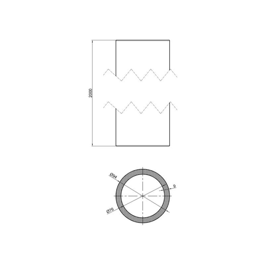 Утеплювач для труб Thermo Alliance 76х9, 2 м