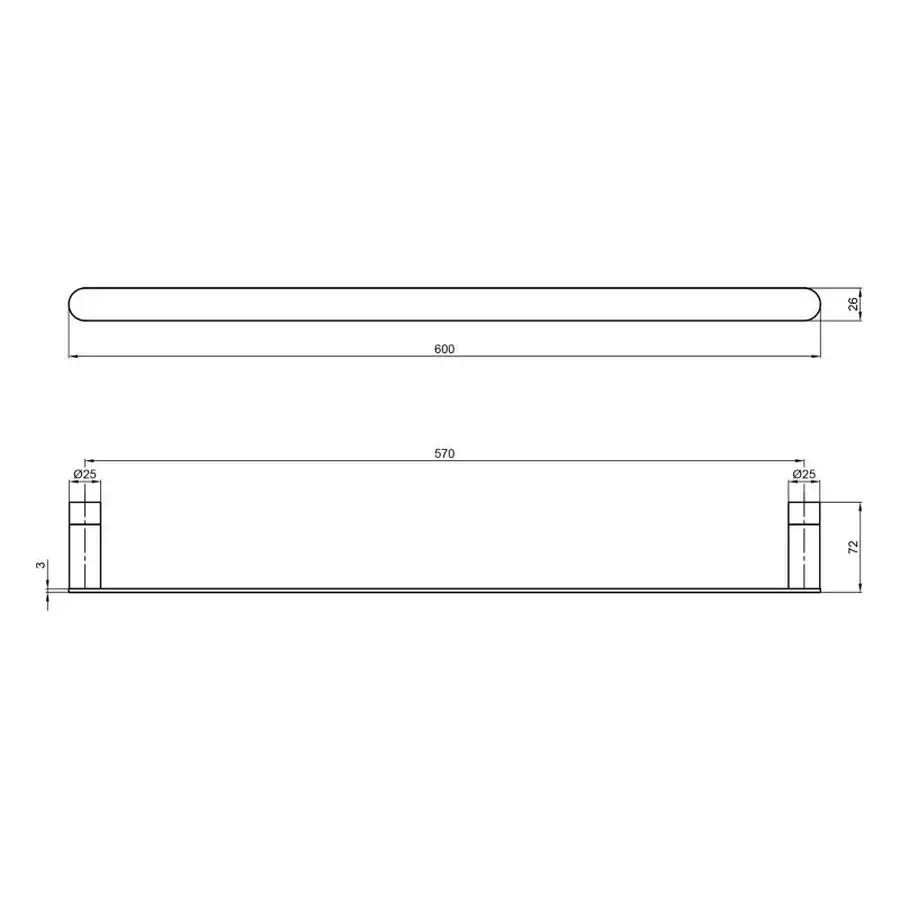 Тримач для рушників Qtap Drzak 7202103C