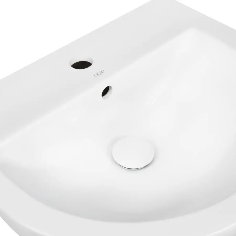 Раковина підвісна моноблок Qtap Swan 521х435х385 White з донним клапаном QT1611005GW