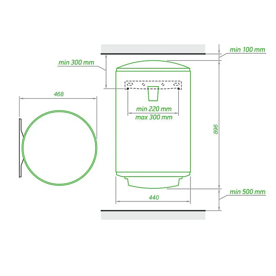 Водонагрівач Tesy SimpatECO 100 л, мокрий ТЕН 1,5 кВт (CTVOL1004415D07TR) 305488