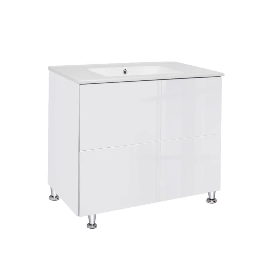 Комплект Qtap Tern 800х725х437 White тумба підлогова + раковина урізна QT1771TNL8013080CW