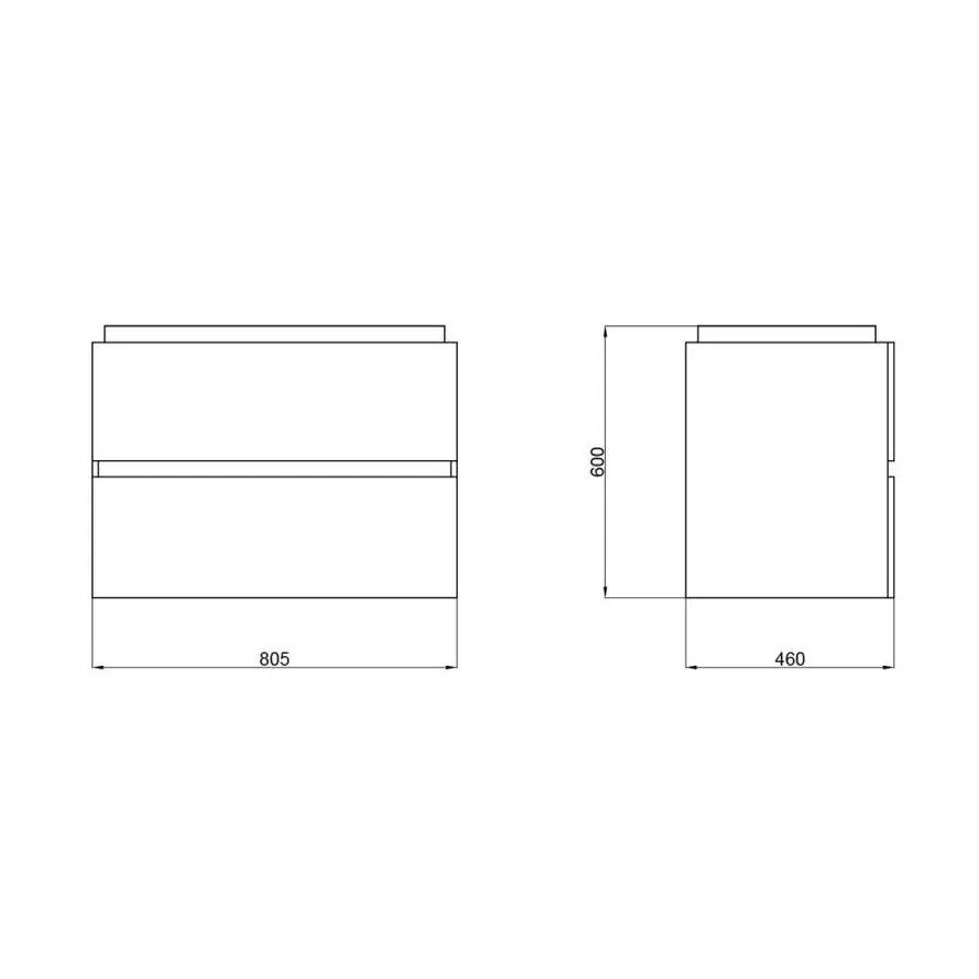 Тумба підвісна Qtap Albatross 810х725х460 White QT0174TP800DW