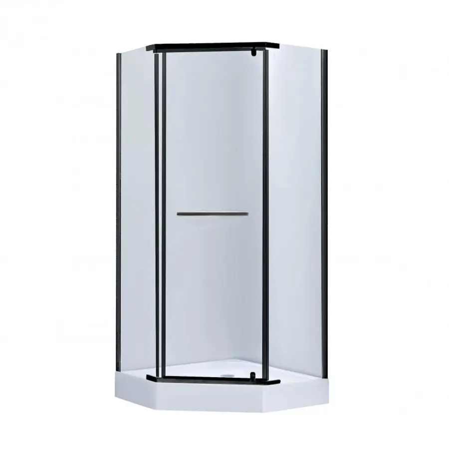 Душова кабіна Lidz Dozorca SC90x90.BLA.LOW.TR, скло прозоре 6 мм