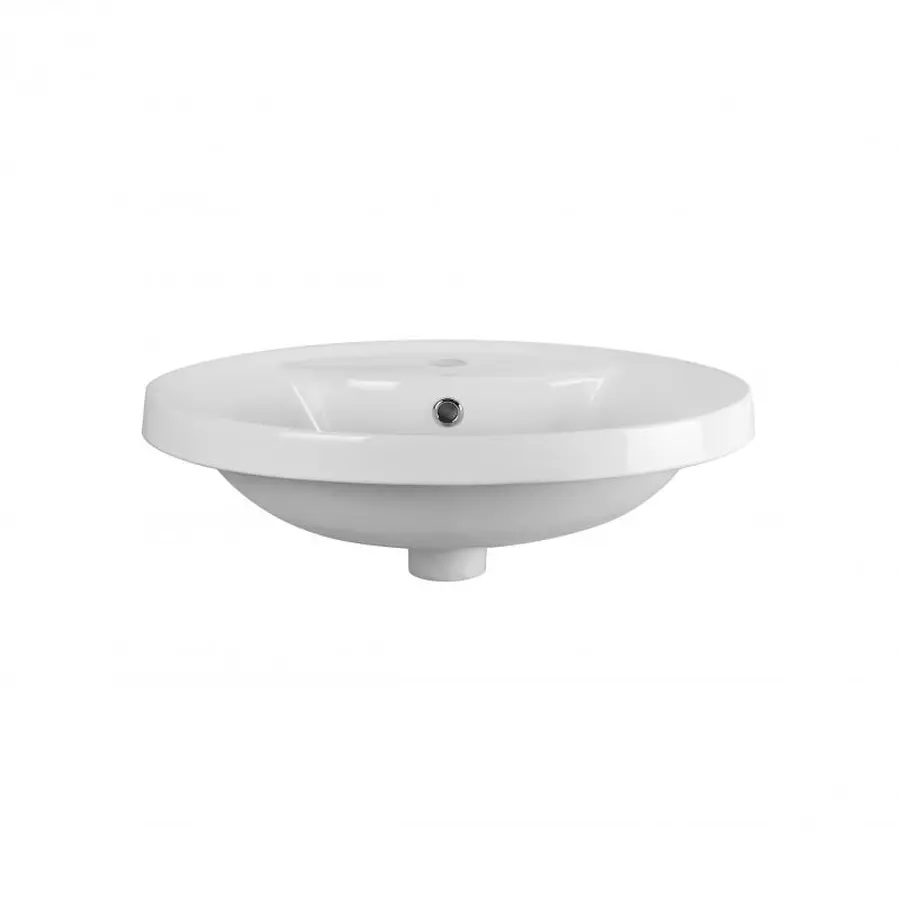 Раковина Qtap Stork 546х406х180 White з донним клапаном QT1511L737W