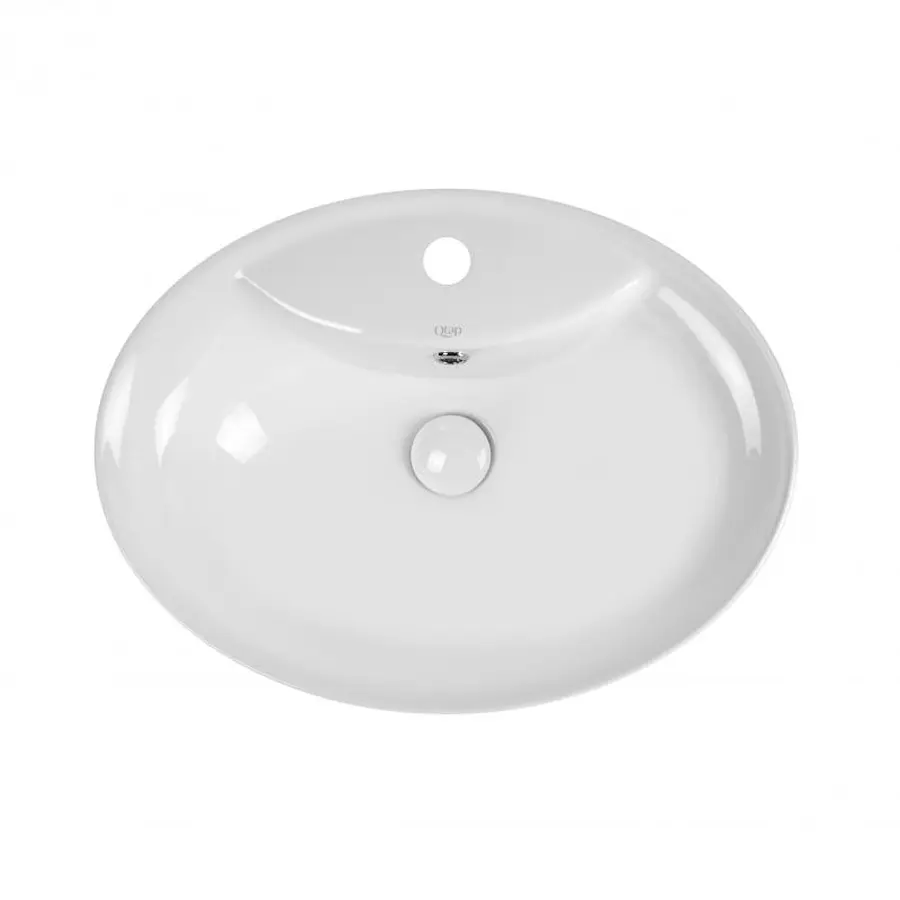 Раковина Qtap Stork 546х406х180 White з донним клапаном QT1511L737W