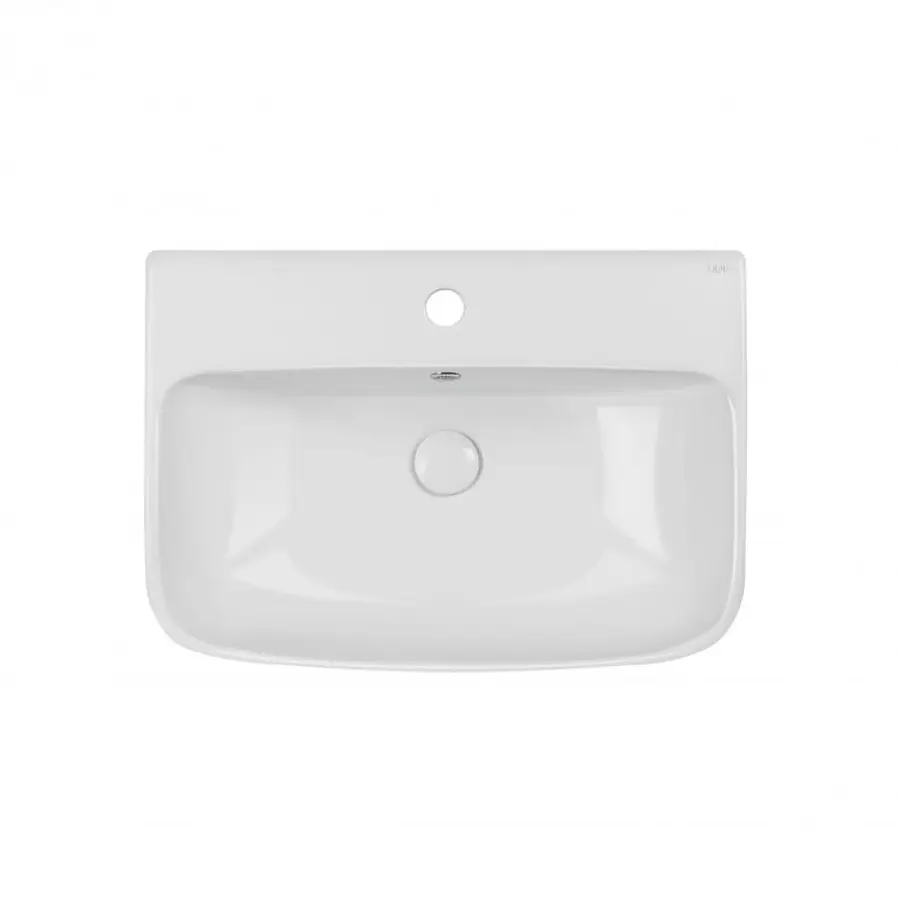 Раковина підвісна моноблок Qtap Crow 600х430х385 White з донним клапаном QT0511G835W