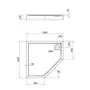 Душовий піддон Qtap Diamond 301112 100x100x12 см + сифон