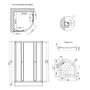 Набір Lidz душова кабіна Latwa SC80x80.SAT.LOW.FR, скло Frost 4 мм + піддон Kupala