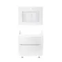 Комплект Qtap тумба підлогова Scorpio 600х825х460 мм White + раковина урізна Albatross E QT71SC43954