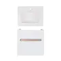 Комплект Qtap тумба підвісна Virgo 600х580х437 мм White/Whitish oak + раковина урізна Albatross New QT71V44074