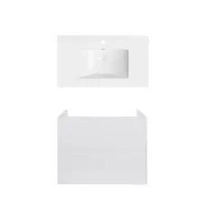 Комплект Qtap тумба підвісна Tern 800х580х437 мм White + раковина урізна Albatross QT71TE44105