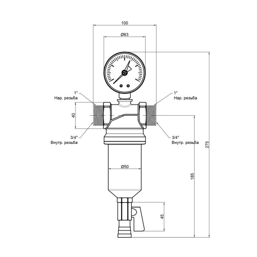 Фільтр самопромивний Icma 3/4" №750