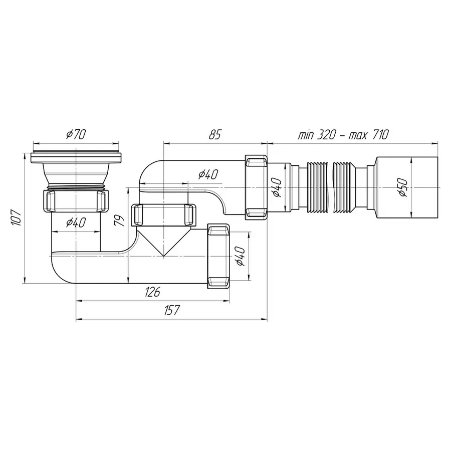 Сифон для душового піддона ANI Plast Е215-E216