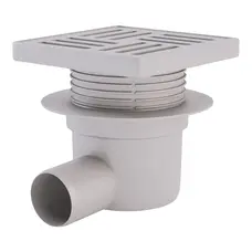 Трап ANI Plast TA5610 горизонтальний з пластиковою решіткою 150х150