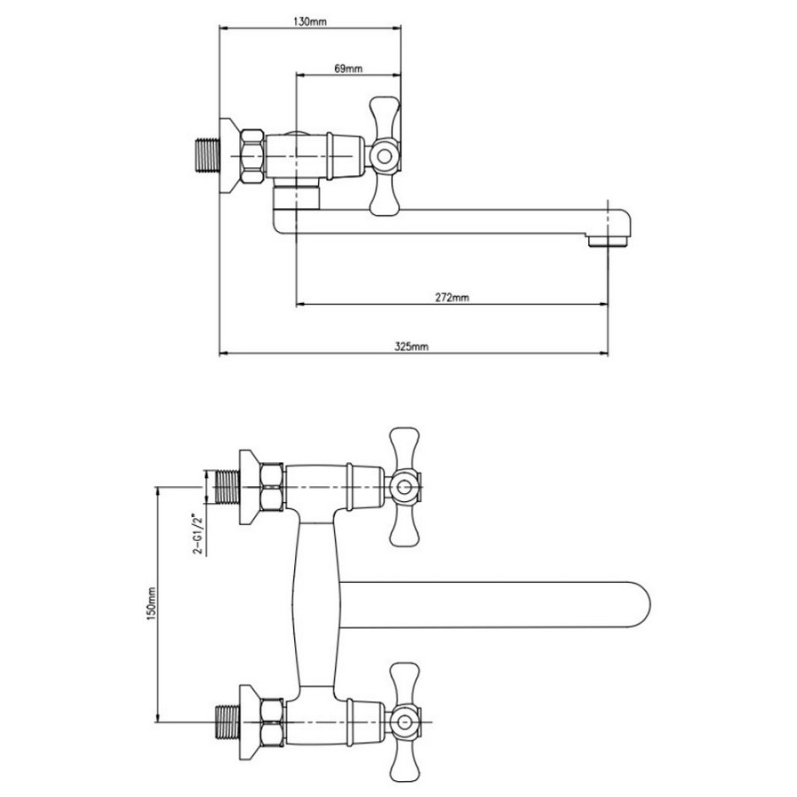 Смеситель для кухни GF (CRM) S-22-361