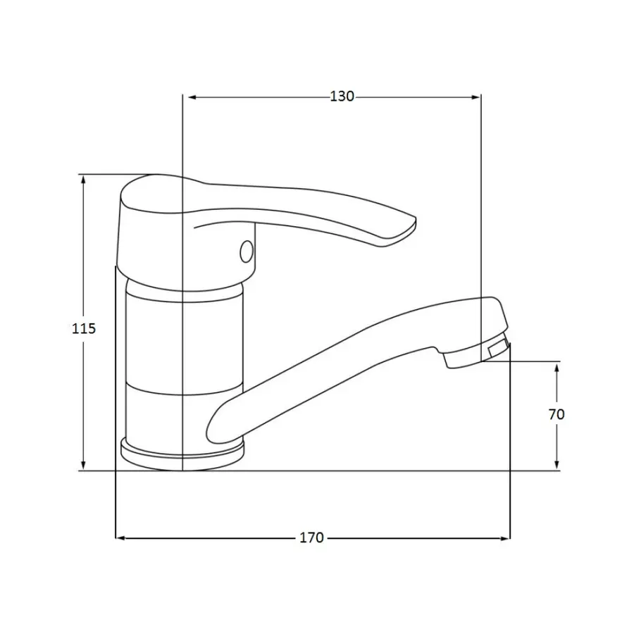Кухонний змішувач сталевий GF (CRM)S-03-002M