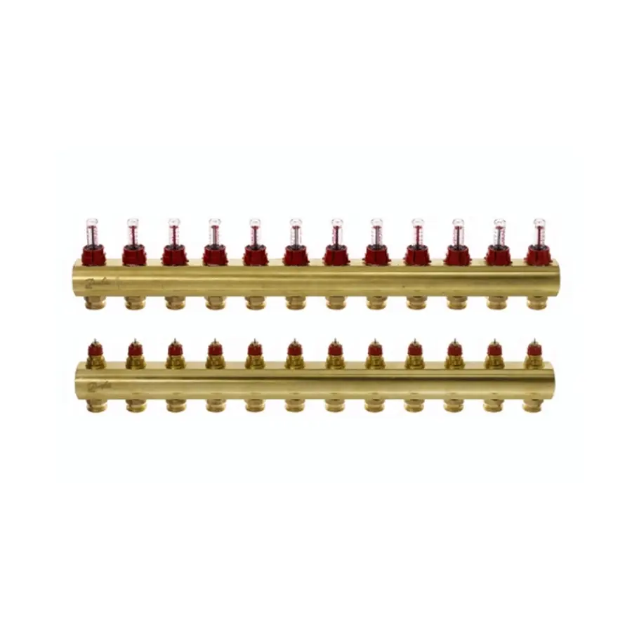 Колектор з витратомірами Danfoss FHF на 12 виходів (088U0532)