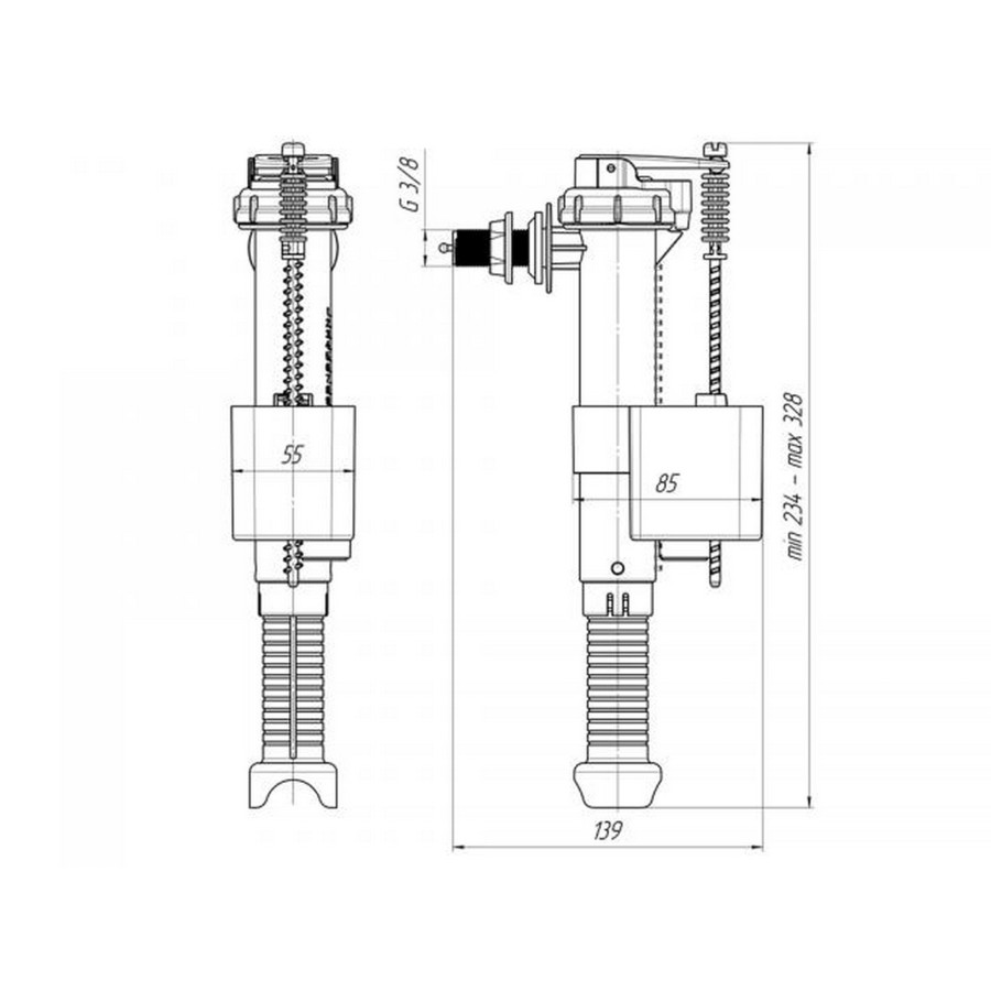 Наповнювальний механізм для унітаза ANI Plast FV5030 (WC5030)