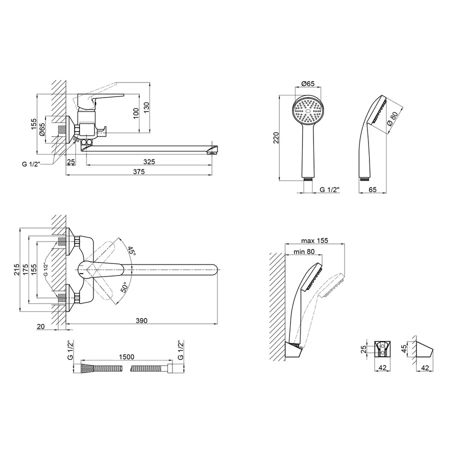 Смеситель для ванны Lidz (CRM) 14 34 005B-1 New