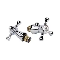 Кран-букса Qtap Classic M12K CRM гума 1/2" з ручкою Mayfair (пара)