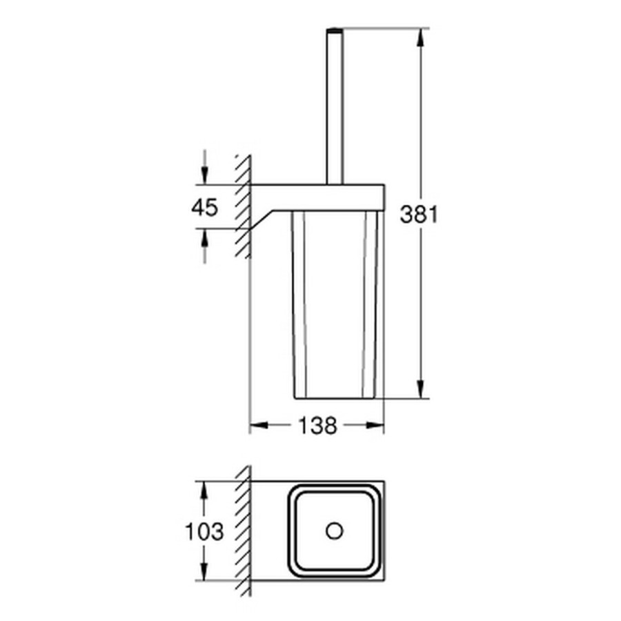 Йоржик для унітаза Grohe Selection Cube 40857000