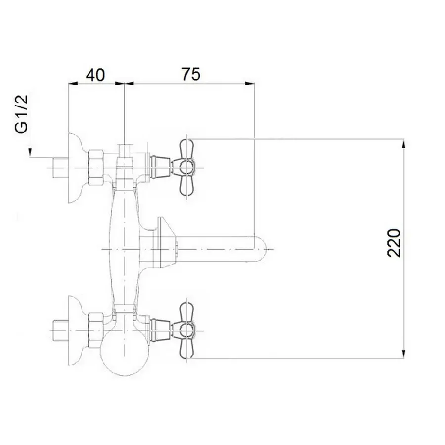 Змішувач для ванни Qtap Liberty ORO 140-2