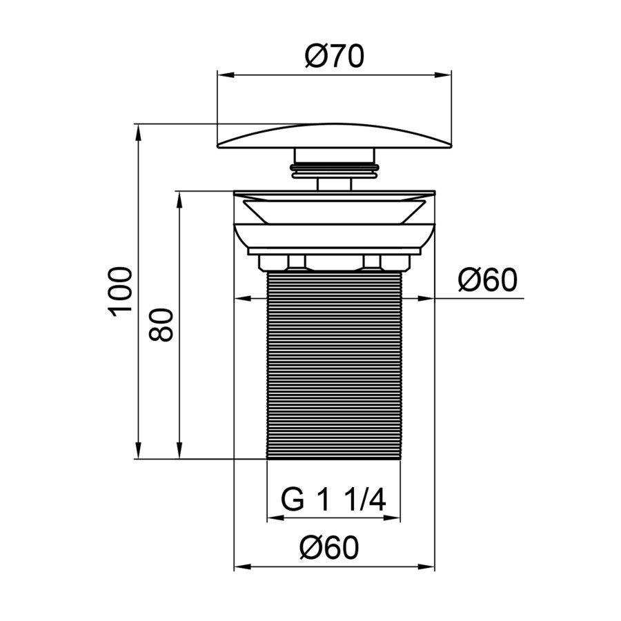 Донний клапан для раковини Qtap Liberty ANT L03