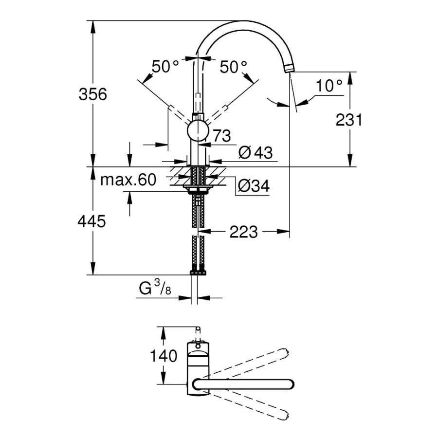 Змішувач для кухні Grohe Minta 32917DC0