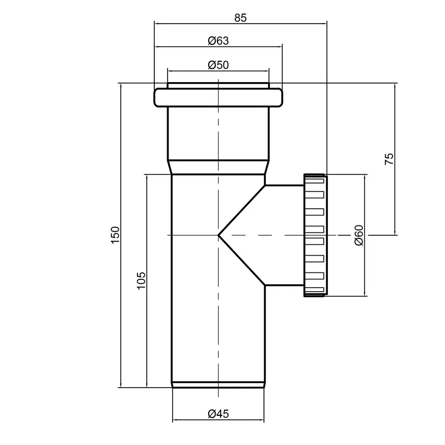 Ревизия PPR канализационная TA Sewage 50