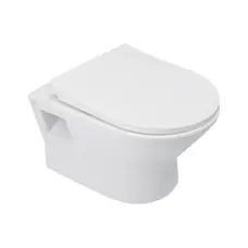 Унітаз підвісний Qtap Lark безобідковий з сідінням Soft-close QT0331159W